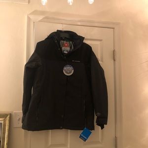 Women’s Grey and Black Columbia Jacket Size Large